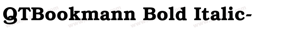QTBookmann Bold Italic字体转换